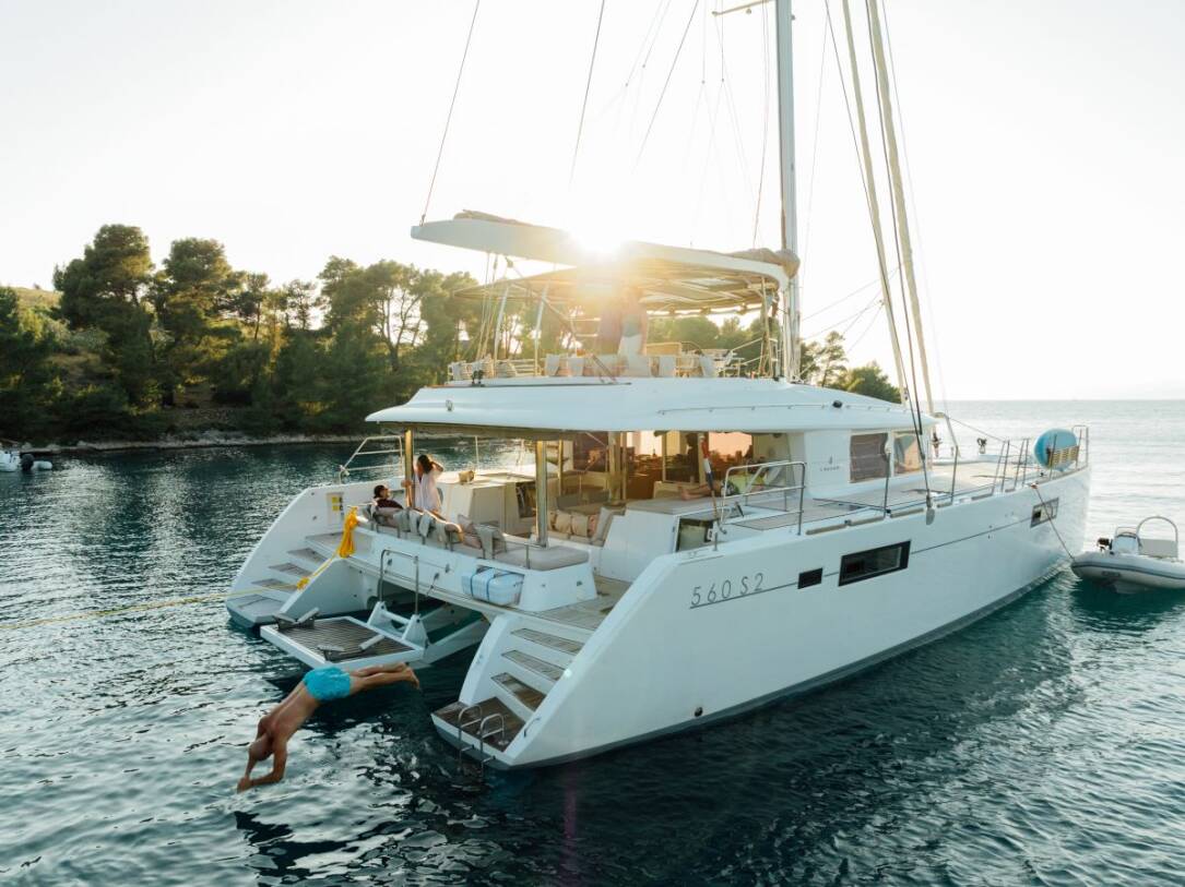 Baza Lagoon 560 Catamaran Charter with crew Croatia