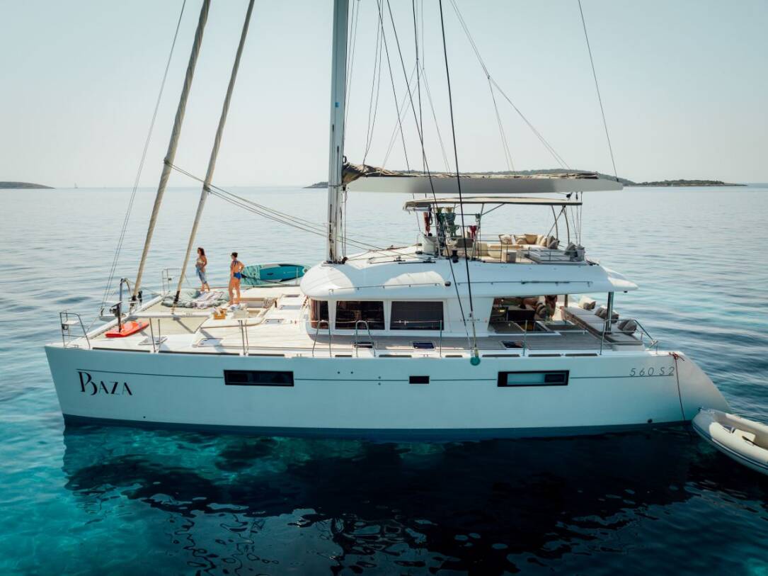 Baza Lagoon 560 Catamaran Charter with crew Croatia