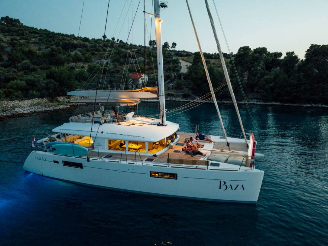 Baza Lagoon 560 Catamaran Charter with crew Croatia