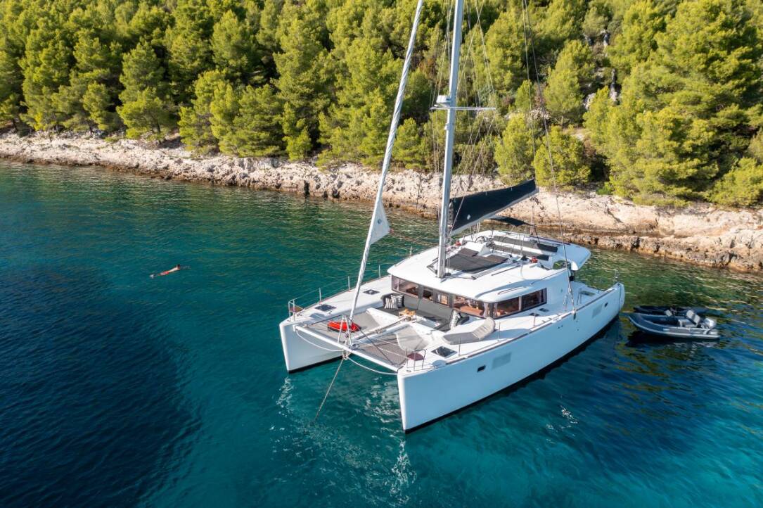 Lagoon 450 Falco Catamaran charter with crew in Croatia