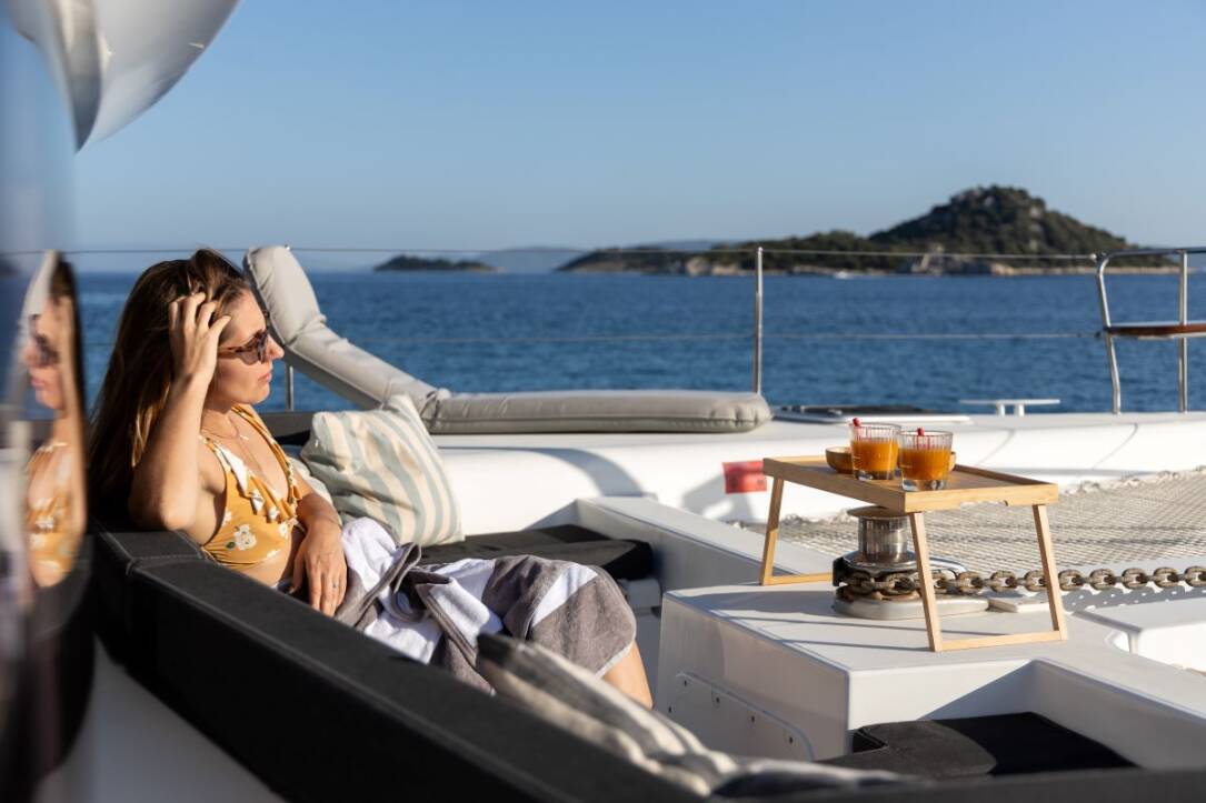 Lagoon 450 Falco Catamaran charter with crew in Croatia