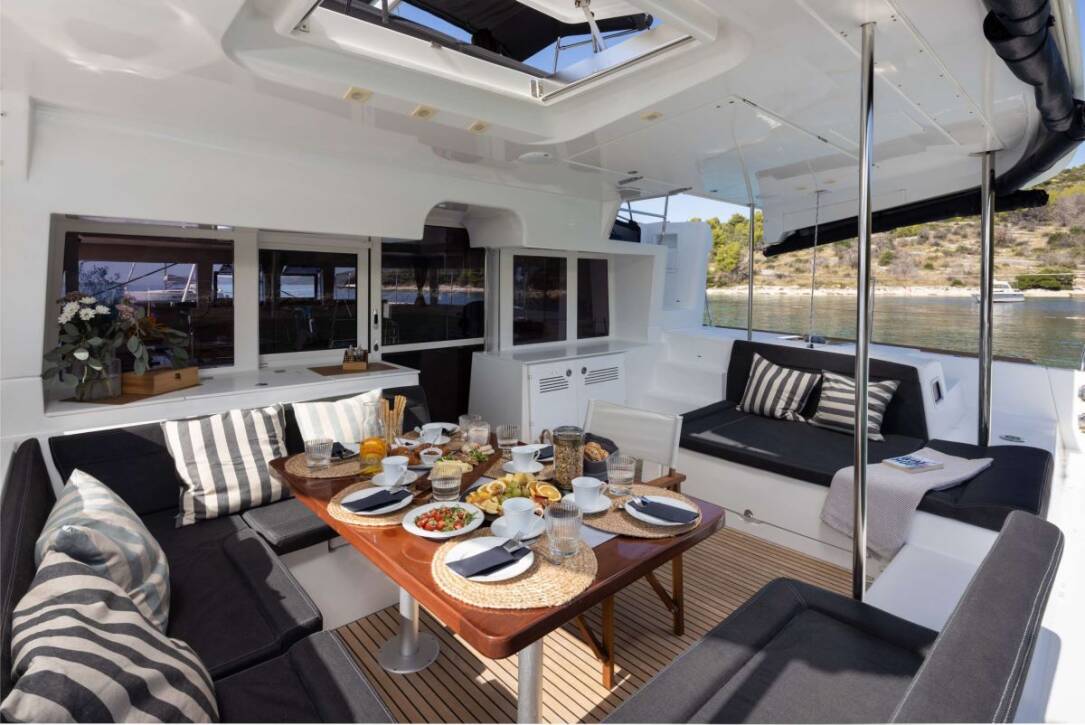 Lagoon 450 Falco Catamaran charter with crew in Croatia